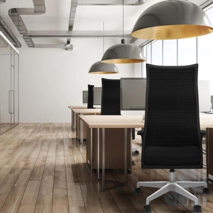 Albacete malla XL sincro malla gris bali marrón brazos 1D base blanca ruedas 65mm nailon