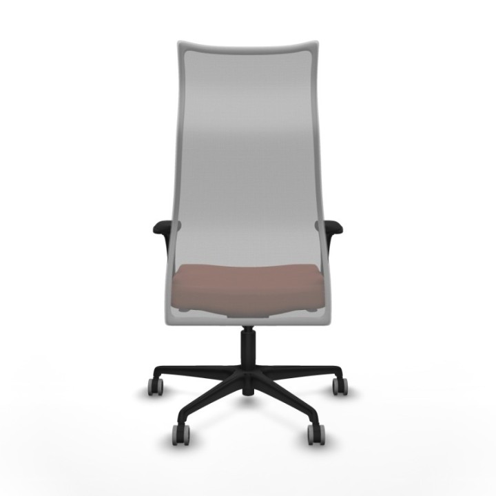 Albacete malla XL sincro malla gris bali marrón brazos 1D base nailon ruedas 65mm engomadas