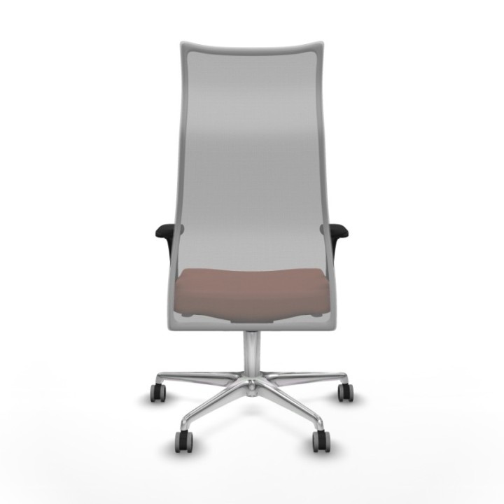 Albacete malla XL sincro malla gris bali marrón brazos 1D base aluminio ruedas 65mm engomadas