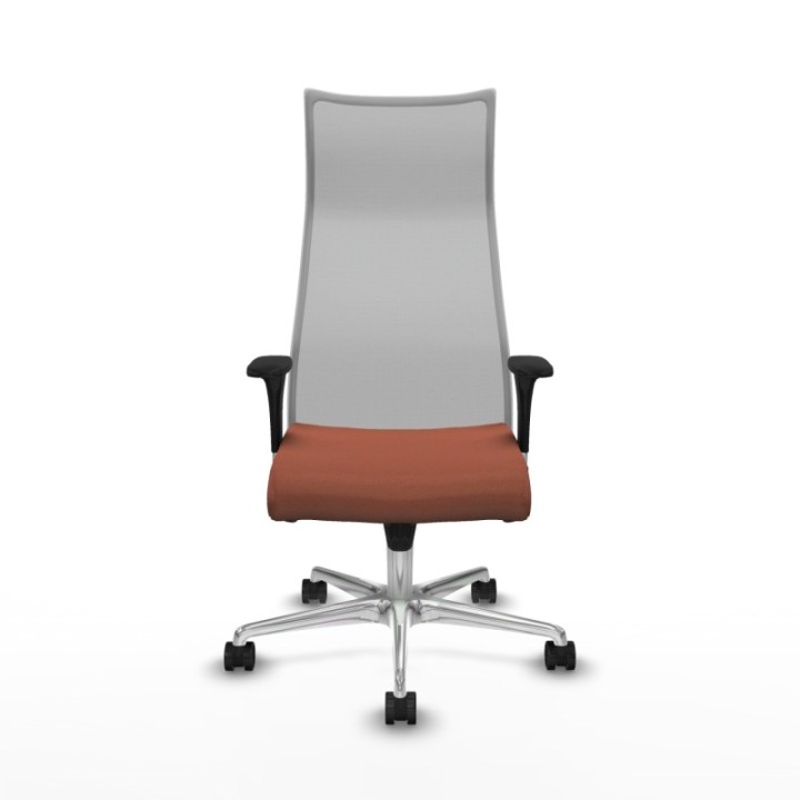 Albacete malla XL sincro malla gris bali marrón brazos 1D base aluminio ruedas 65mm nailon