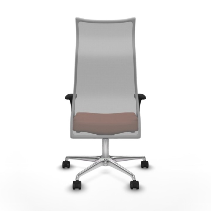 Albacete malla XL sincro malla gris bali marrón brazos 1D base aluminio ruedas 65mm nailon