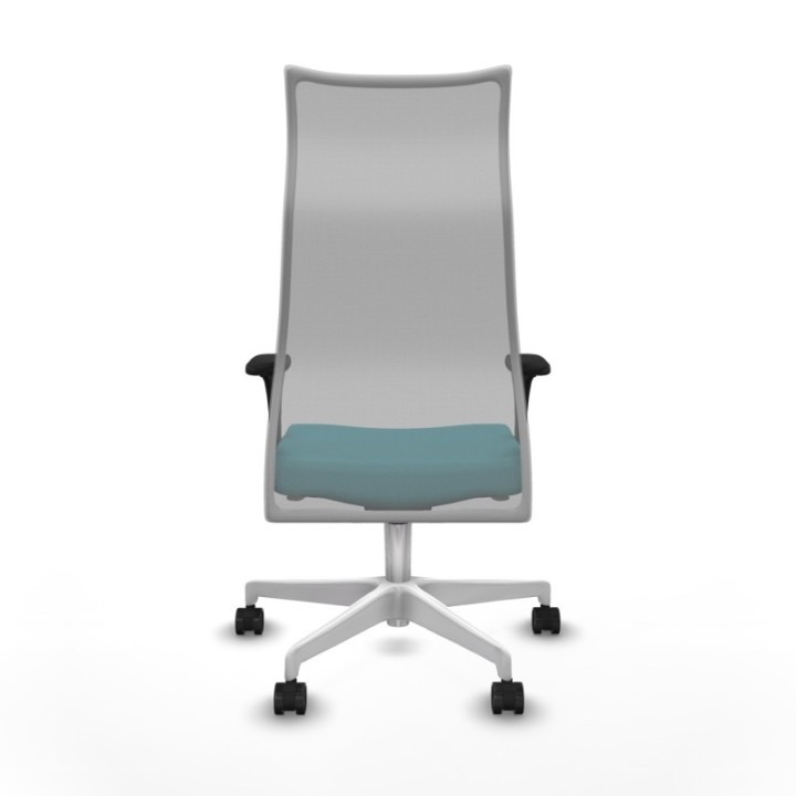 Albacete malla XL sincro malla gris bali turquesa brazos 1D base blanca ruedas 65mm nailon