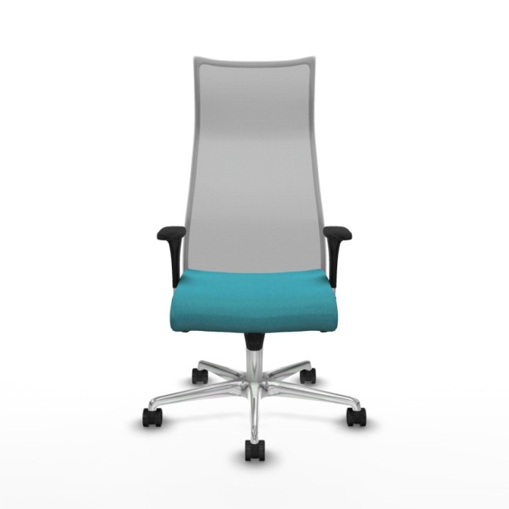 Albacete malla XL sincro malla gris bali turquesa brazos 1D base aluminio ruedas 65mm nailon