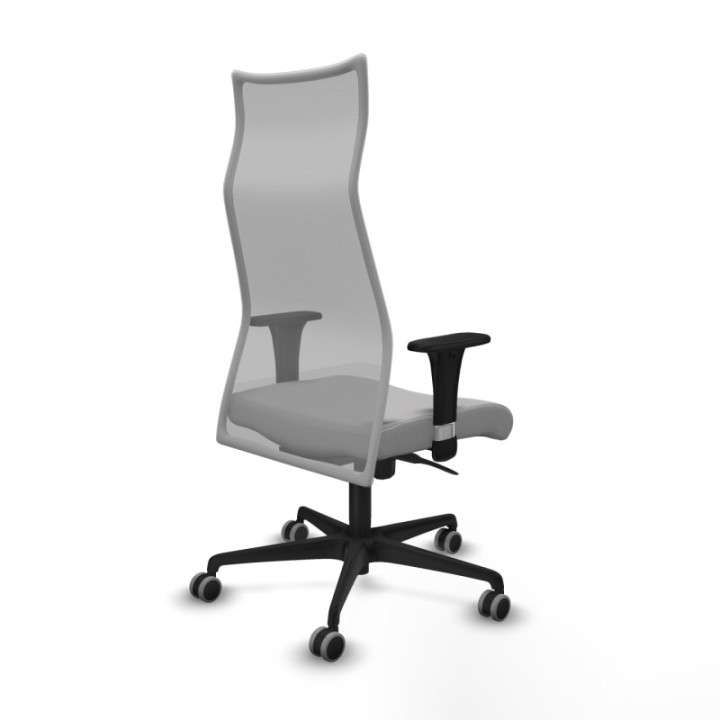 Albacete malla XL sincro malla gris bali gris claro brazos 1D base nailon ruedas 65mm engomadas