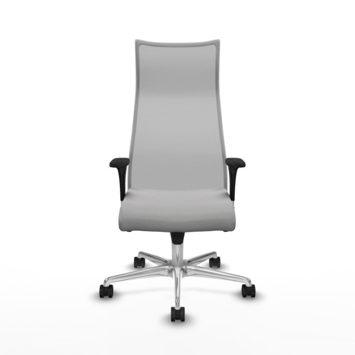 Albacete malla XL sincro malla gris bali gris claro brazos 1D base aluminio ruedas 65mm nailon