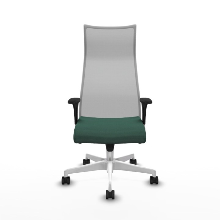 Albacete malla XL sincro malla gris bali verde botella brazos 1D base blanca ruedas 65mm nailon