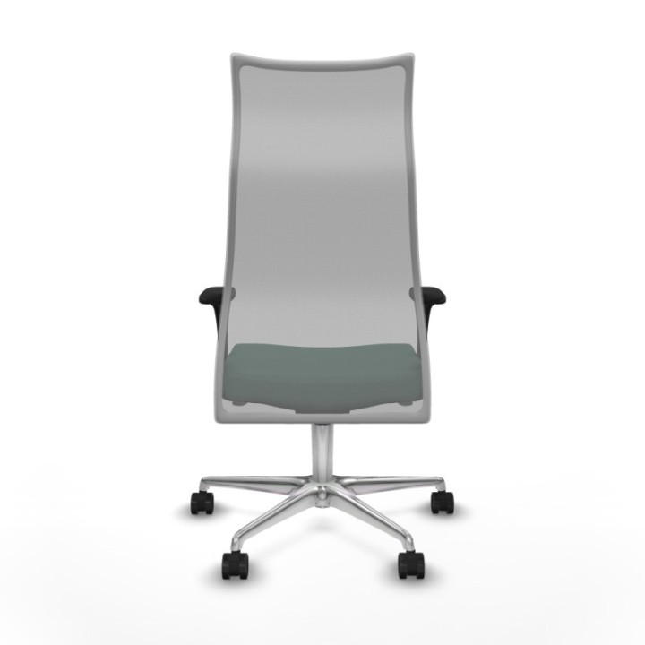 Albacete malla XL sincro malla gris bali verde botella brazos 1D base aluminio ruedas 65mm nailon