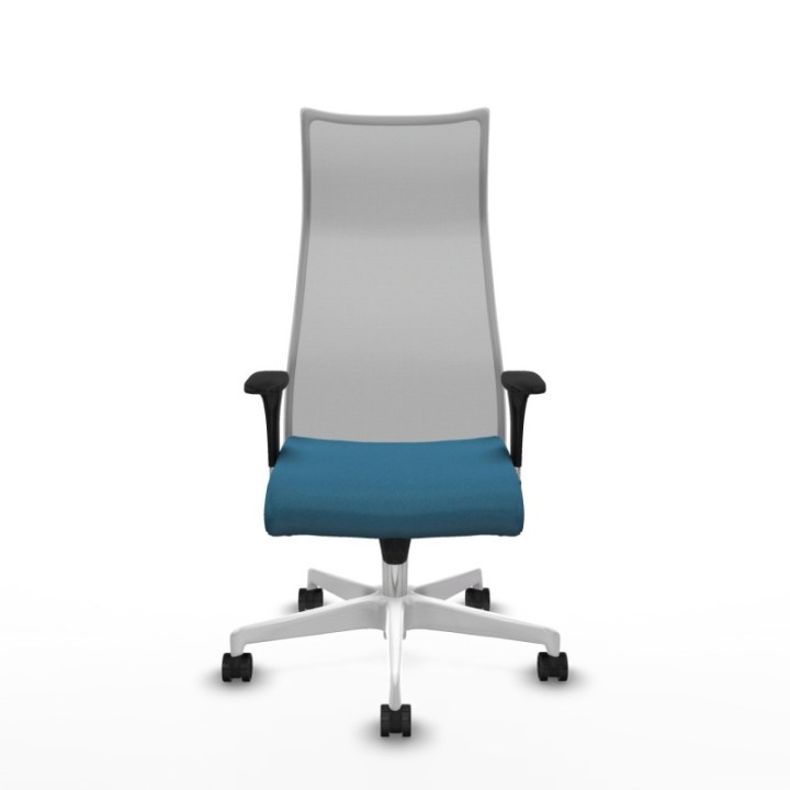 Albacete malla XL sincro malla gris bali verde petroleo brazos 1D base blanca ruedas 65mm nailon