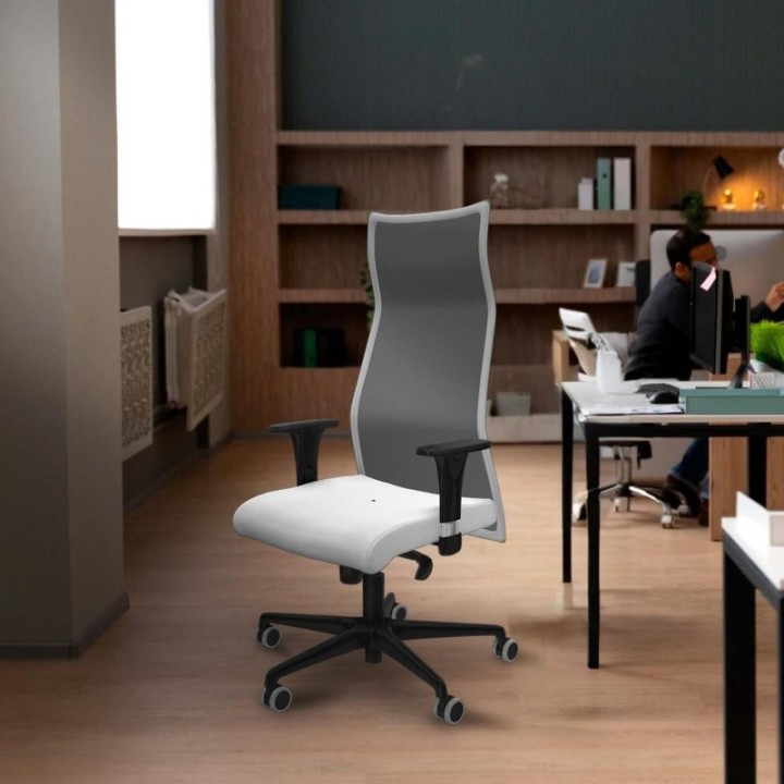 Albacete malla XL sincro malla gris bali verde petroleo brazos 1D base nailon ruedas 65mm engomadas