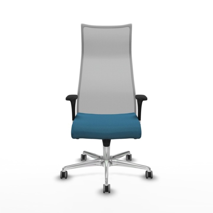 Albacete malla XL sincro malla gris bali verde petroleo brazos 1D base aluminio ruedas 65mm engomadas