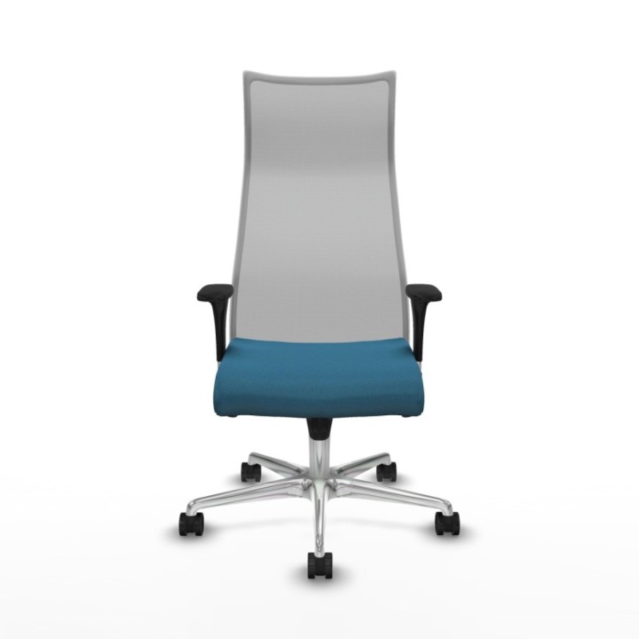 Albacete malla XL sincro malla gris bali verde petroleo brazos 1D base aluminio ruedas 65mm nailon