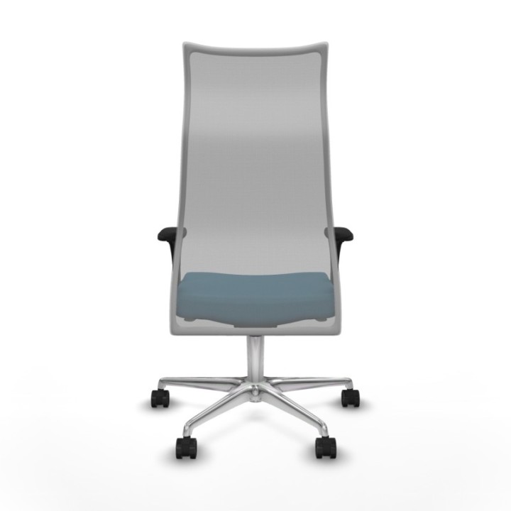 Albacete malla XL sincro malla gris bali verde petroleo brazos 1D base aluminio ruedas 65mm nailon