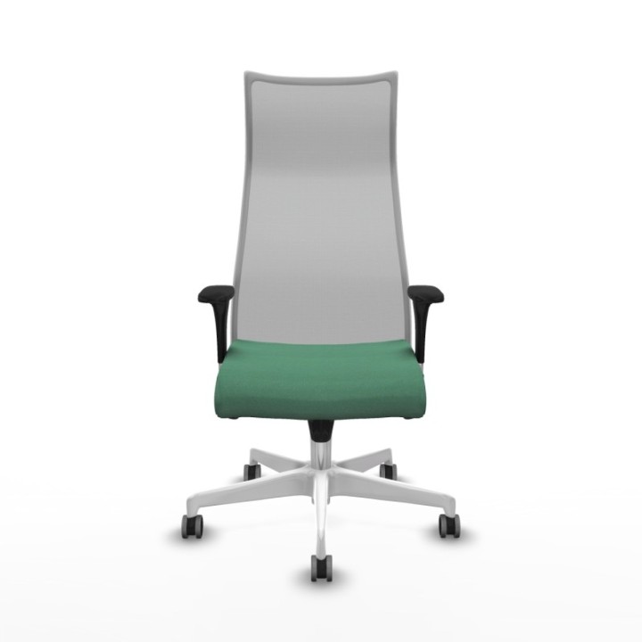 Albacete malla XL sincro malla gris bali verde esmeralda brazos 1D base blanca ruedas 65mm engomadas