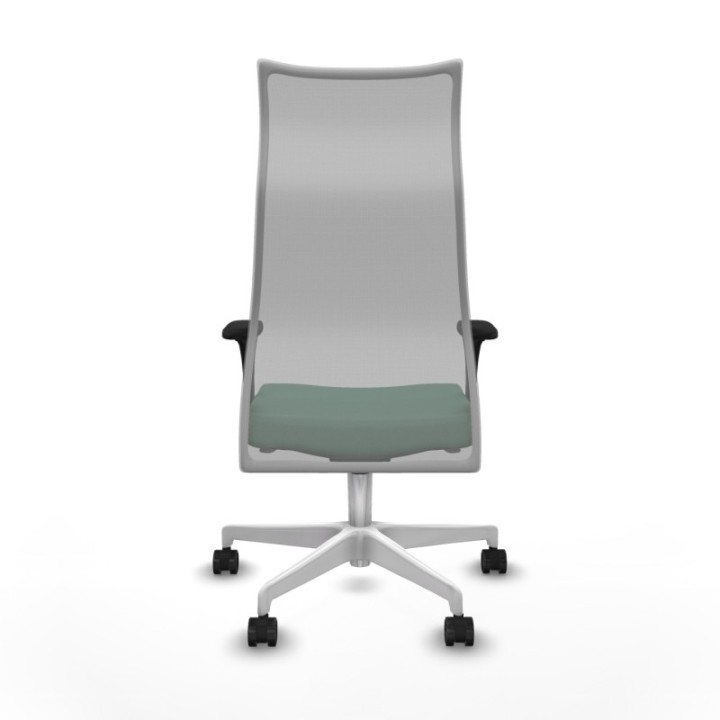 Albacete malla XL sincro malla gris bali verde esmeralda brazos 1D base blanca ruedas 65mm nailon