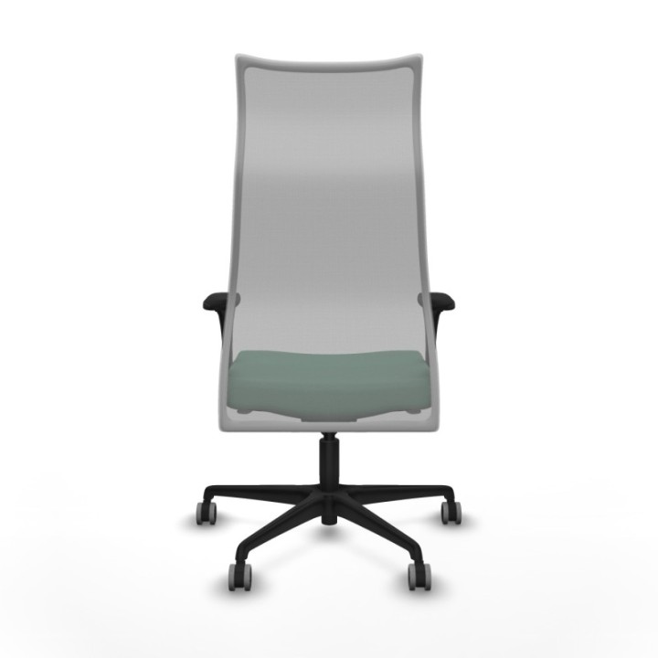 Albacete malla XL sincro malla gris bali verde esmeralda brazos 1D base nailon ruedas 65mm engomadas