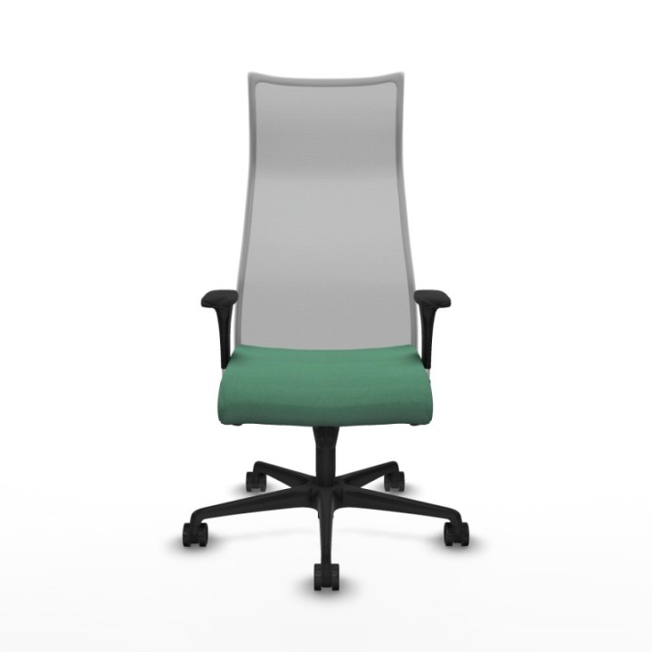 Albacete malla XL sincro malla gris bali verde esmeralda brazos 1D base nailon ruedas 65mm nailon