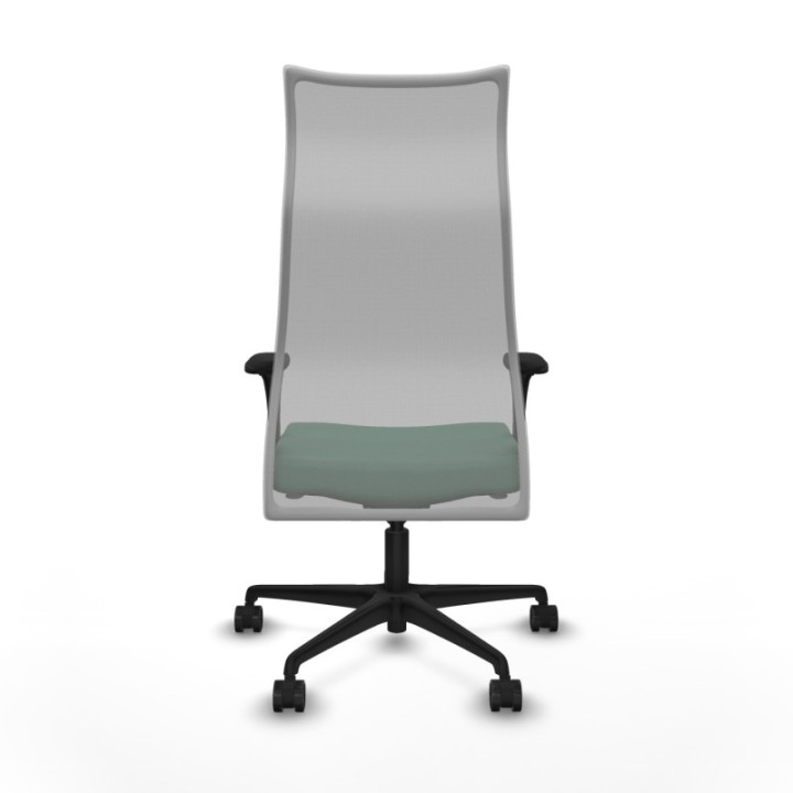 Albacete malla XL sincro malla gris bali verde esmeralda brazos 1D base nailon ruedas 65mm nailon