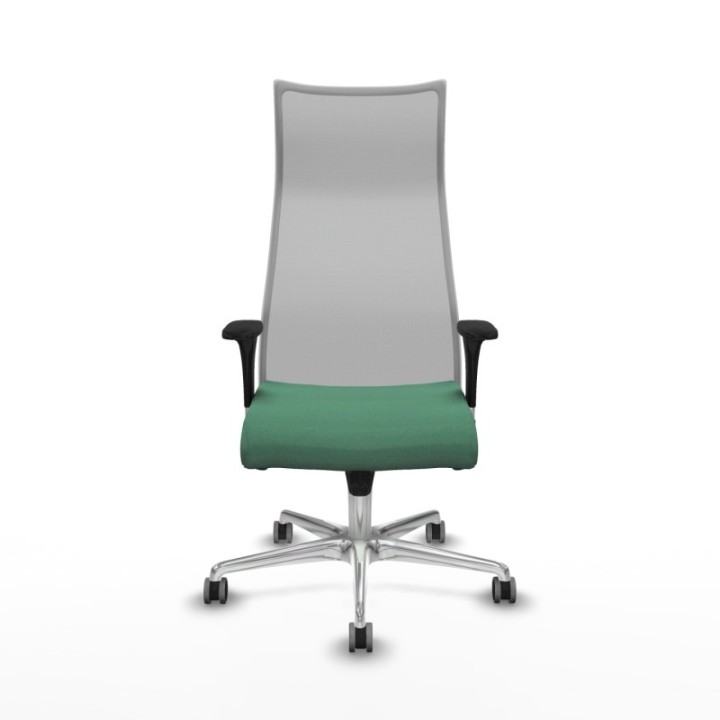 Albacete malla XL sincro malla gris bali verde esmeralda brazos 1D base aluminio ruedas 65mm engomadas