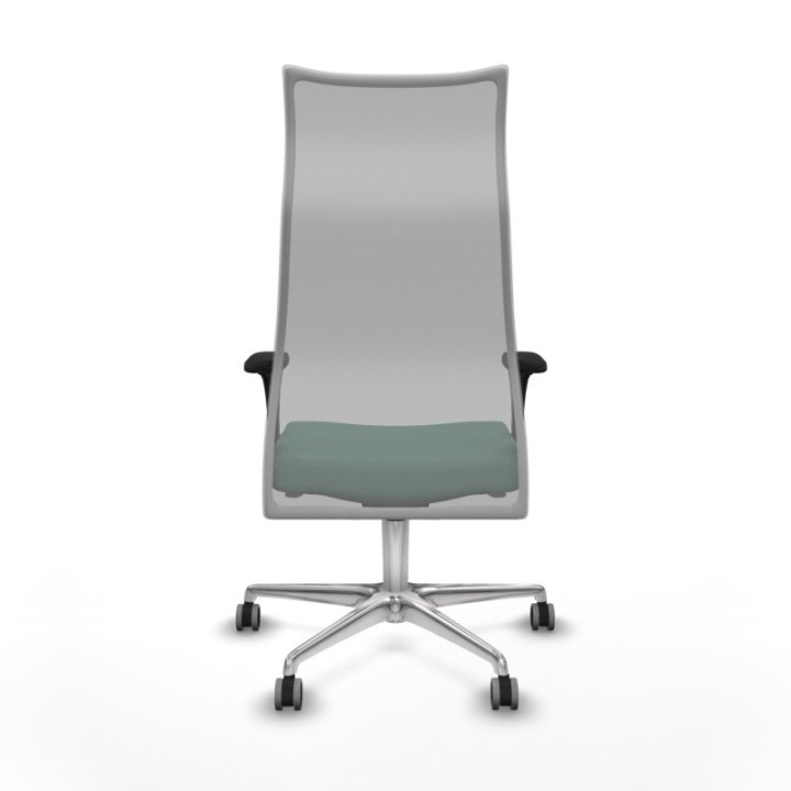 Albacete malla XL sincro malla gris bali verde esmeralda brazos 1D base aluminio ruedas 65mm engomadas