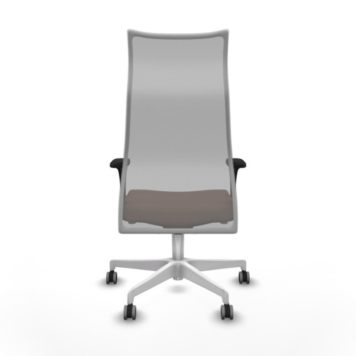 Albacete malla XL sincro malla gris bali marrón oscuro brazos 1D base blanca ruedas 65mm engomadas