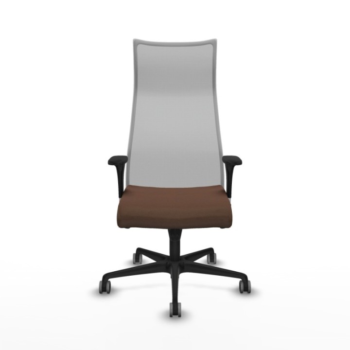 Albacete malla XL sincro malla gris bali marrón oscuro brazos 1D base nailon ruedas 65mm engomadas