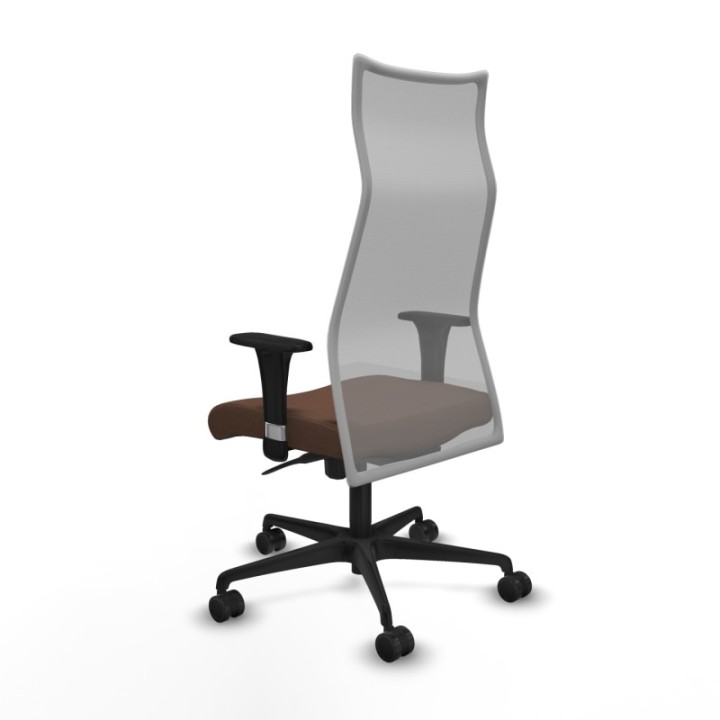 Albacete malla XL sincro malla gris bali marrón oscuro brazos 1D base nailon ruedas 65mm nailon