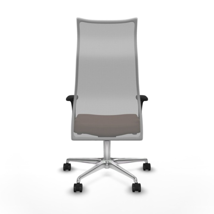 Albacete malla XL sincro malla gris bali marrón oscuro brazos 1D base aluminio ruedas 65mm nailon