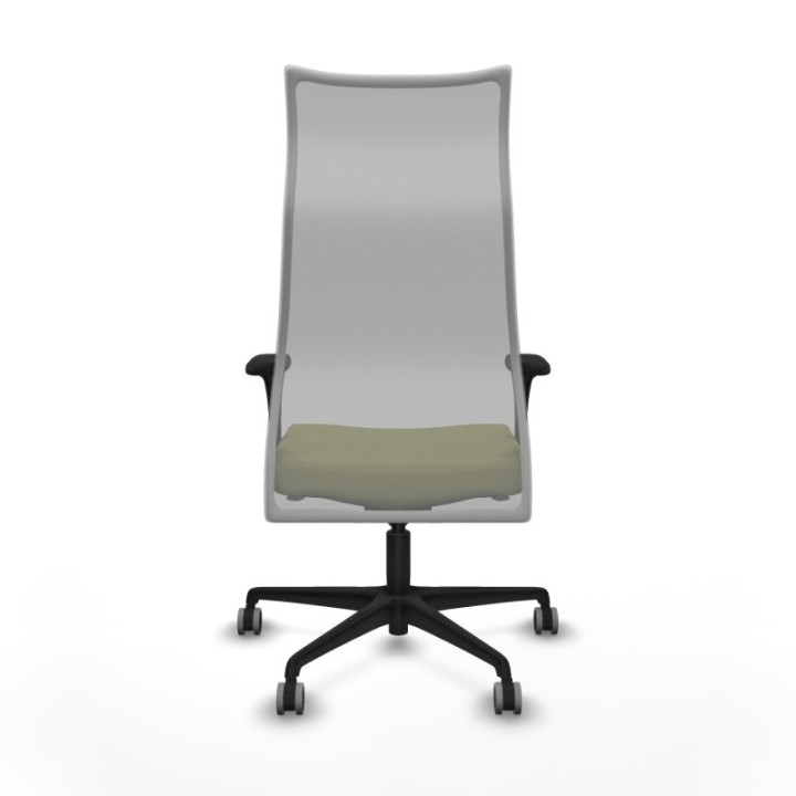 Albacete malla XL sincro malla gris bali verde oliva brazos 1D base nailon ruedas 65mm engomadas