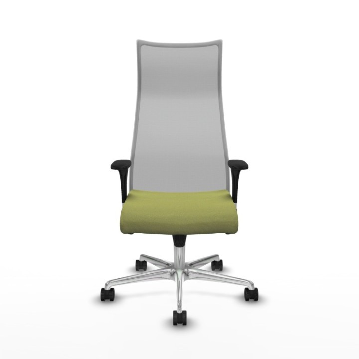 Albacete malla XL sincro malla gris bali verde oliva brazos 1D base aluminio ruedas 65mm nailon