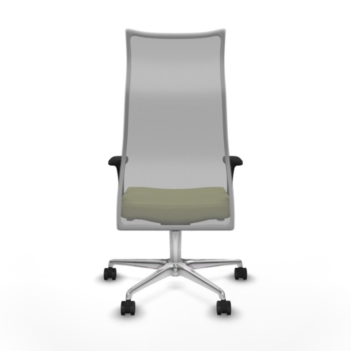 Albacete malla XL sincro malla gris bali verde oliva brazos 1D base aluminio ruedas 65mm nailon