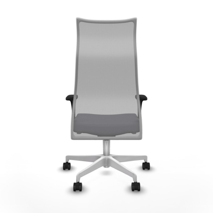 Albacete malla XL sincro malla gris bali gris oscuro brazos 1D base blanca ruedas 65mm nailon