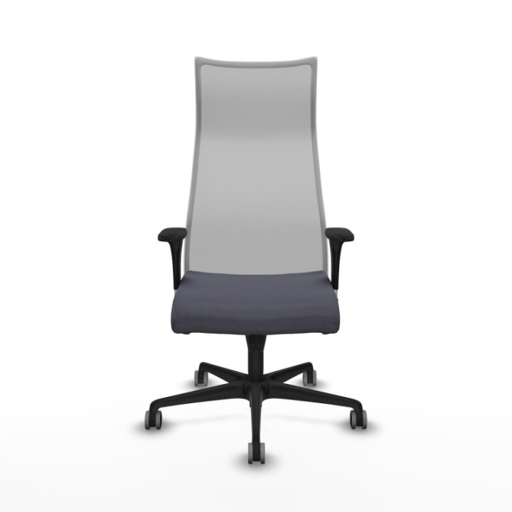 Albacete malla XL sincro malla gris bali gris oscuro brazos 1D base nailon ruedas 65mm engomadas