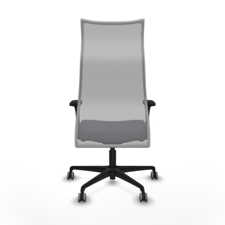 Albacete malla XL sincro malla gris bali gris oscuro brazos 1D base nailon ruedas 65mm engomadas