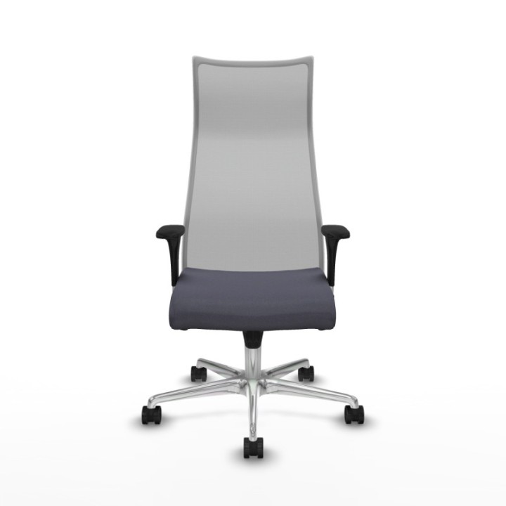 Albacete malla XL sincro malla gris bali gris oscuro brazos 1D base aluminio ruedas 65mm nailon