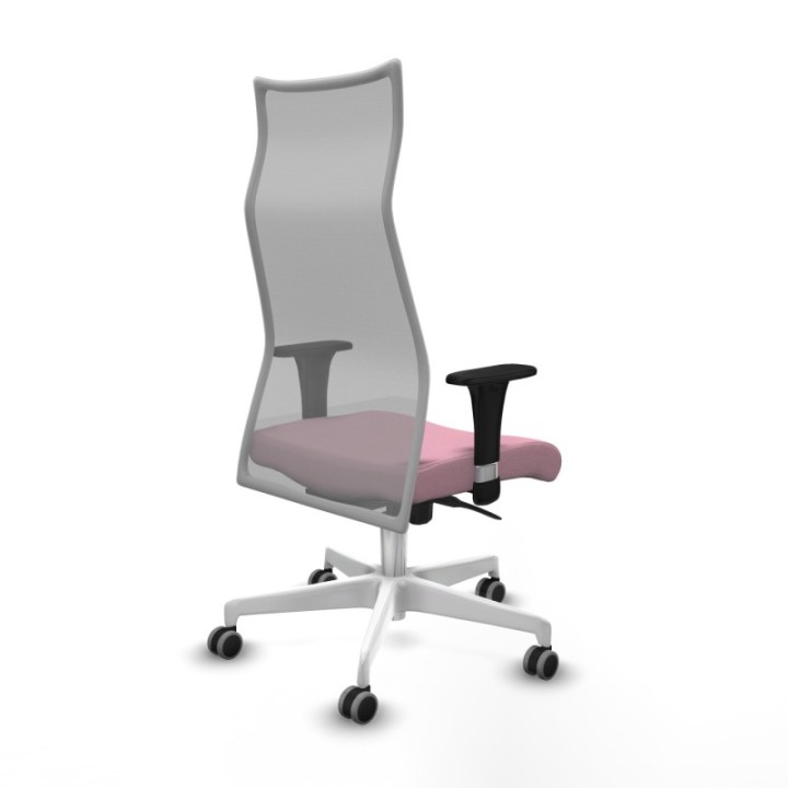 Albacete malla XL sincro malla gris bali rosa brazos 1D base blanca ruedas 65mm engomadas