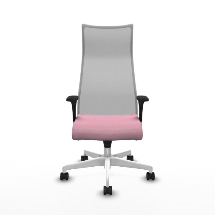 Albacete malla XL sincro malla gris bali rosa brazos 1D base blanca ruedas 65mm nailon