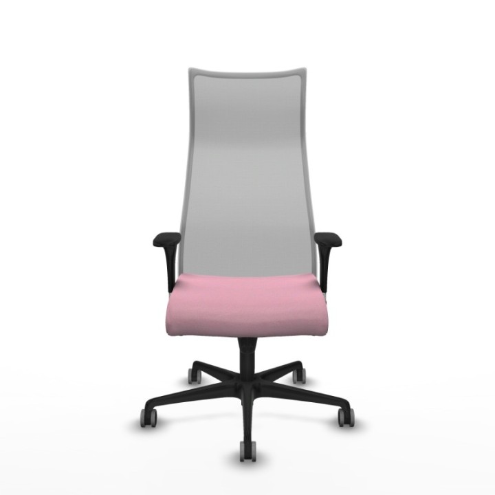 Albacete malla XL sincro malla gris bali rosa brazos 1D base nailon ruedas 65mm engomadas