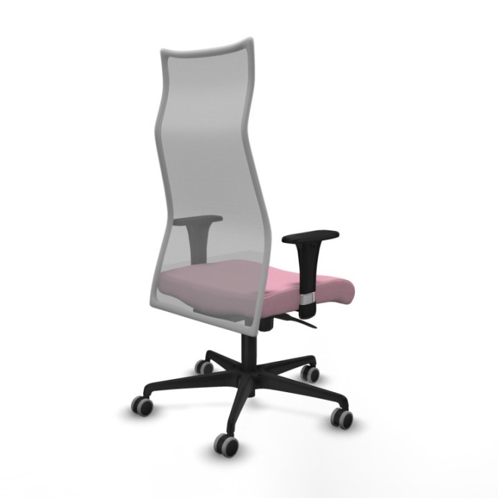 Albacete malla XL sincro malla gris bali rosa brazos 1D base nailon ruedas 65mm engomadas