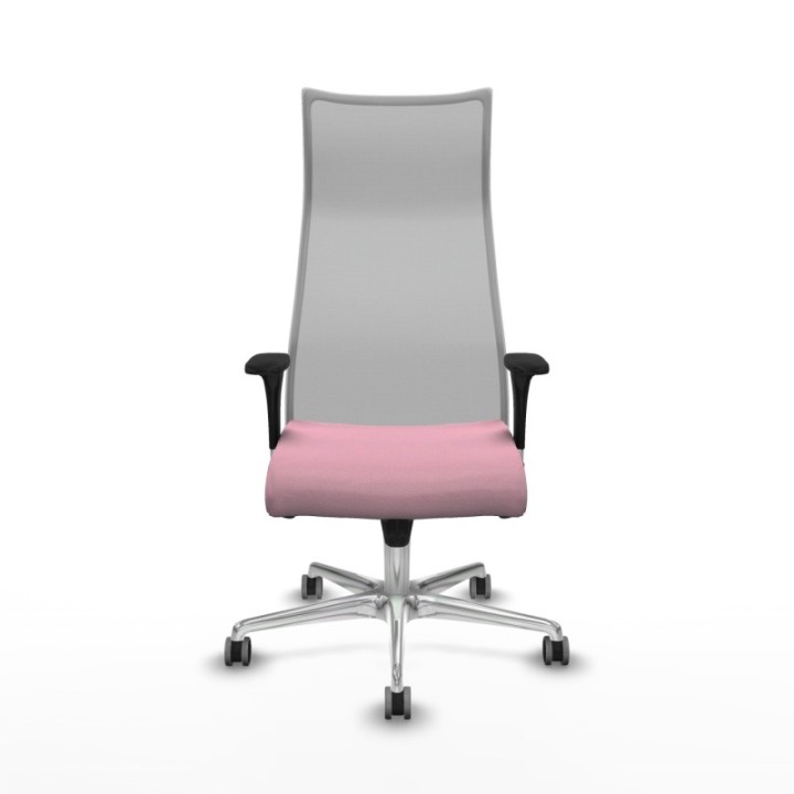 Albacete malla XL sincro malla gris bali rosa brazos 1D base aluminio ruedas 65mm engomadas