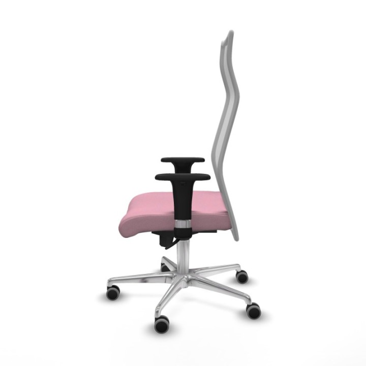 Albacete malla XL sincro malla gris bali rosa brazos 1D base aluminio ruedas 65mm engomadas