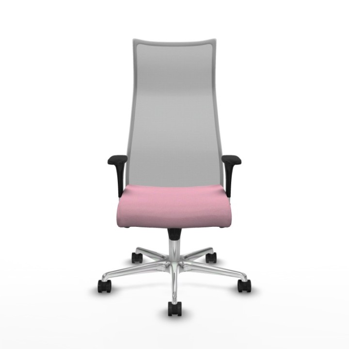 Albacete malla XL sincro malla gris bali rosa brazos 1D base aluminio ruedas 65mm nailon