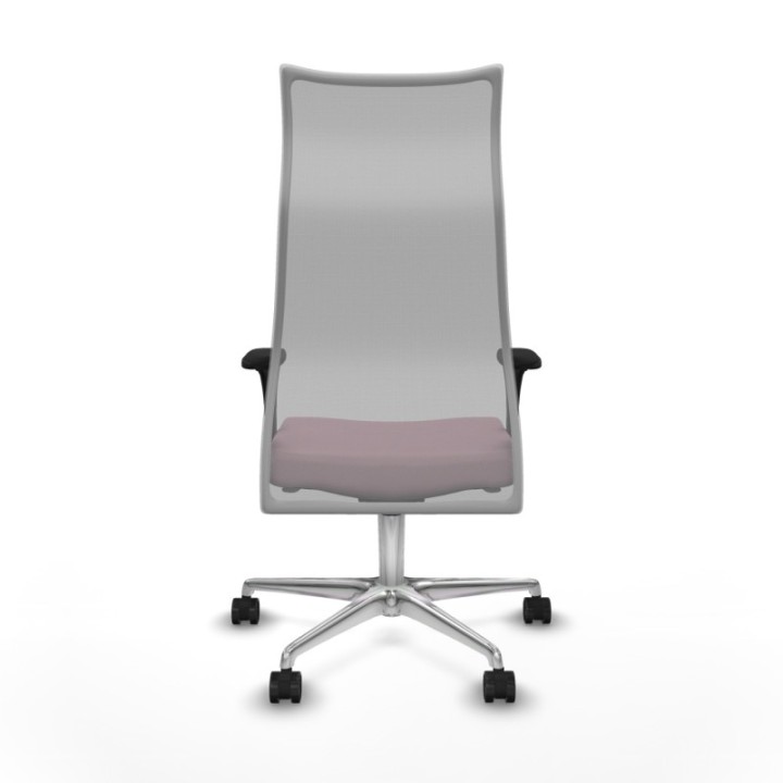 Albacete malla XL sincro malla gris bali rosa brazos 1D base aluminio ruedas 65mm nailon