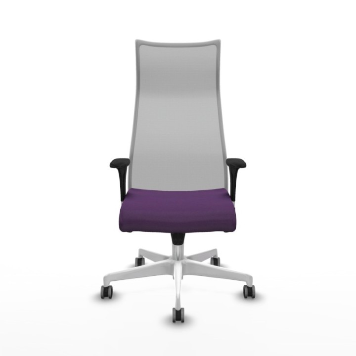 Albacete malla XL sincro malla gris bali morado brazos 1D base blanca ruedas 65mm engomadas