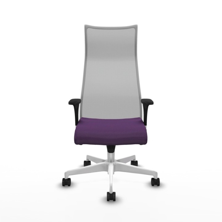 Albacete malla XL sincro malla gris bali morado brazos 1D base blanca ruedas 65mm nailon