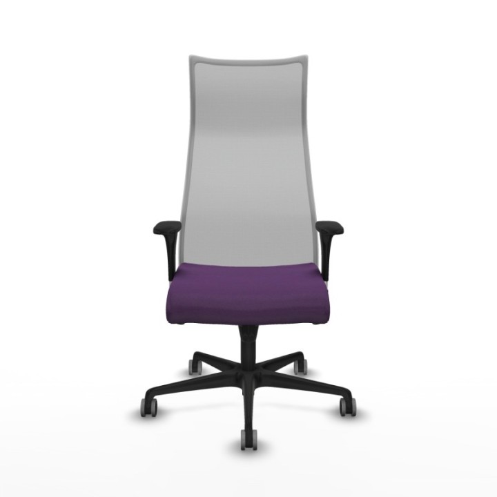 Albacete malla XL sincro malla gris bali morado brazos 1D base nailon ruedas 65mm engomadas