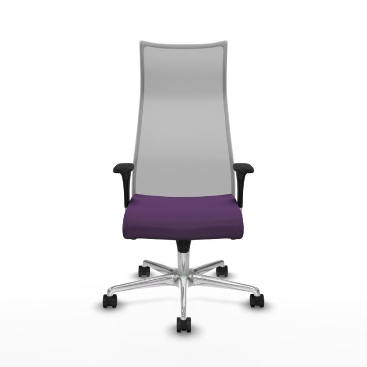 Albacete malla XL sincro malla gris bali morado brazos 1D base aluminio ruedas 65mm nailon