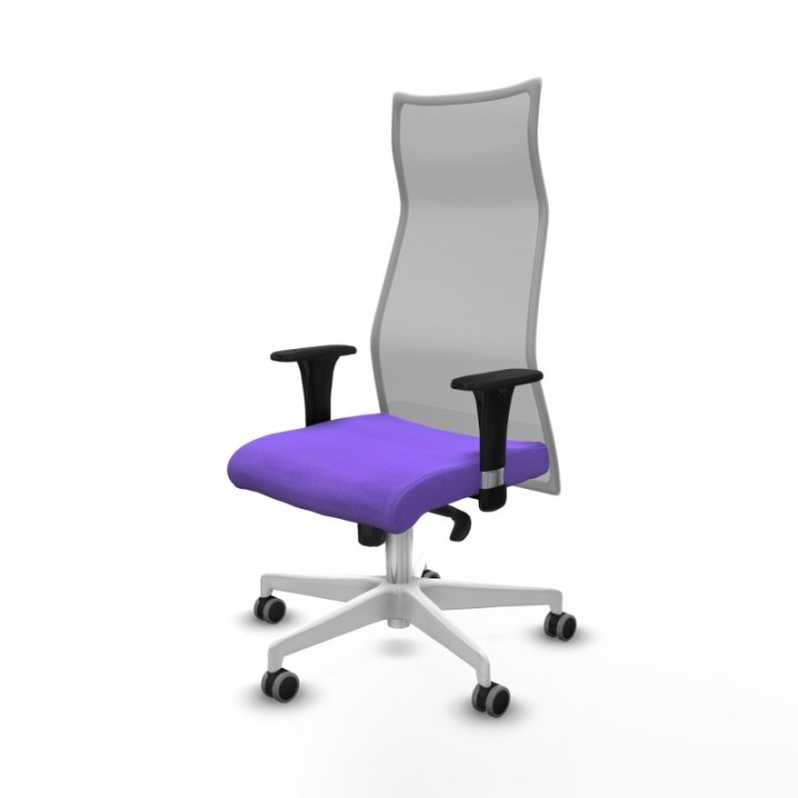 Albacete malla XL sincro malla gris bali lila brazos 1D base blanca ruedas 65mm engomadas