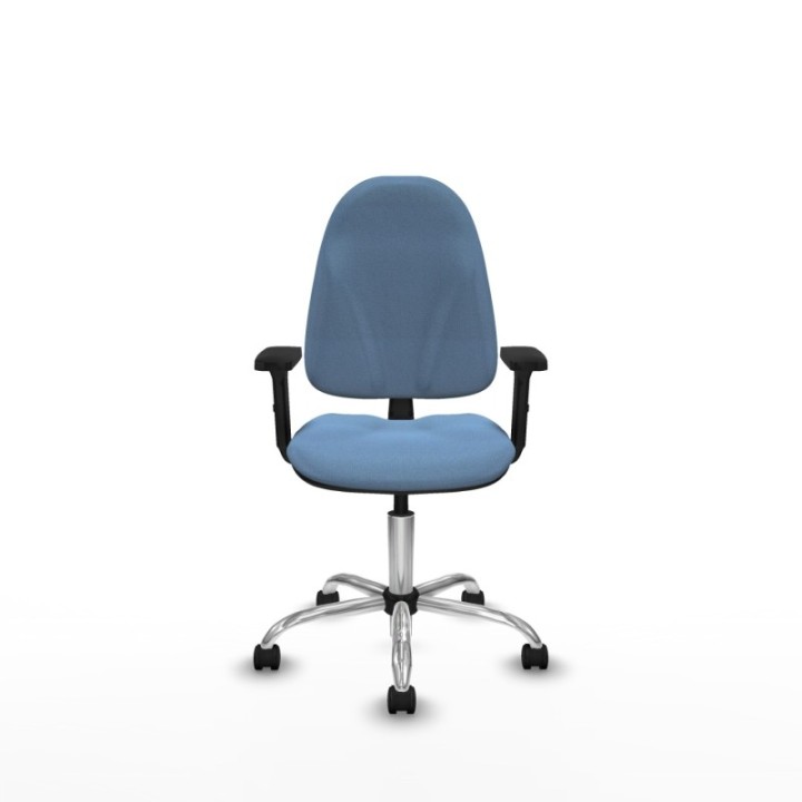 Algarra CP bali azul cielo brazos 2D base cromada ruedas nailon 50mm