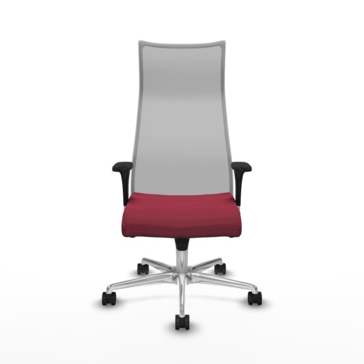 Albacete malla XL sincro malla gris bali granate brazos 1D base aluminio ruedas 65mm nailon