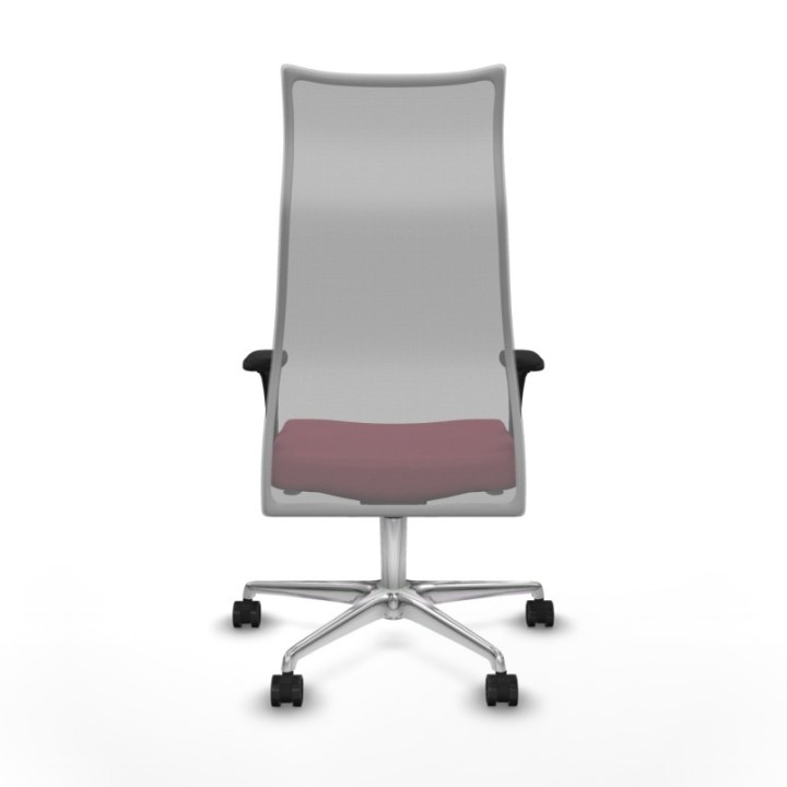 Albacete malla XL sincro malla gris bali granate brazos 1D base aluminio ruedas 65mm nailon